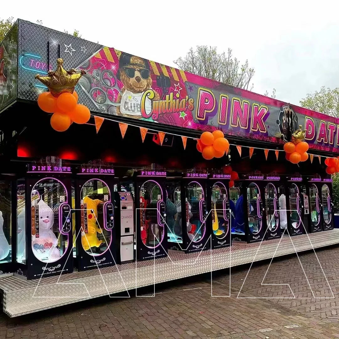 AMA Coin Operated PINK DATE  Cut Prize Coin Amusement Arcade Games Gift Game Machine Big Toy Cutting Pink Date For Sale