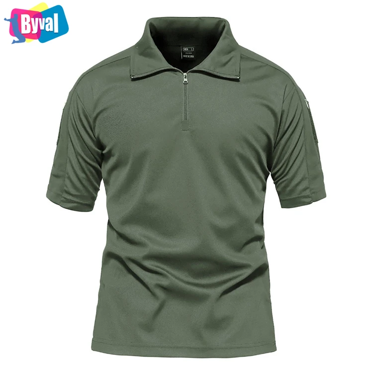 Byval Half Zip Polo Shirt T-Shirt Custom Summer Quick Dry Polyester Hiking Running T Shirt Customize Your Design Polo