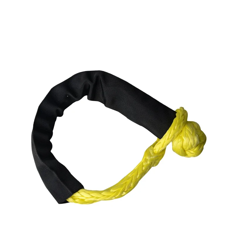 JINLI rope factory 11mm12mm13mm HMPE synthetic soft shackle together with recovery rope
