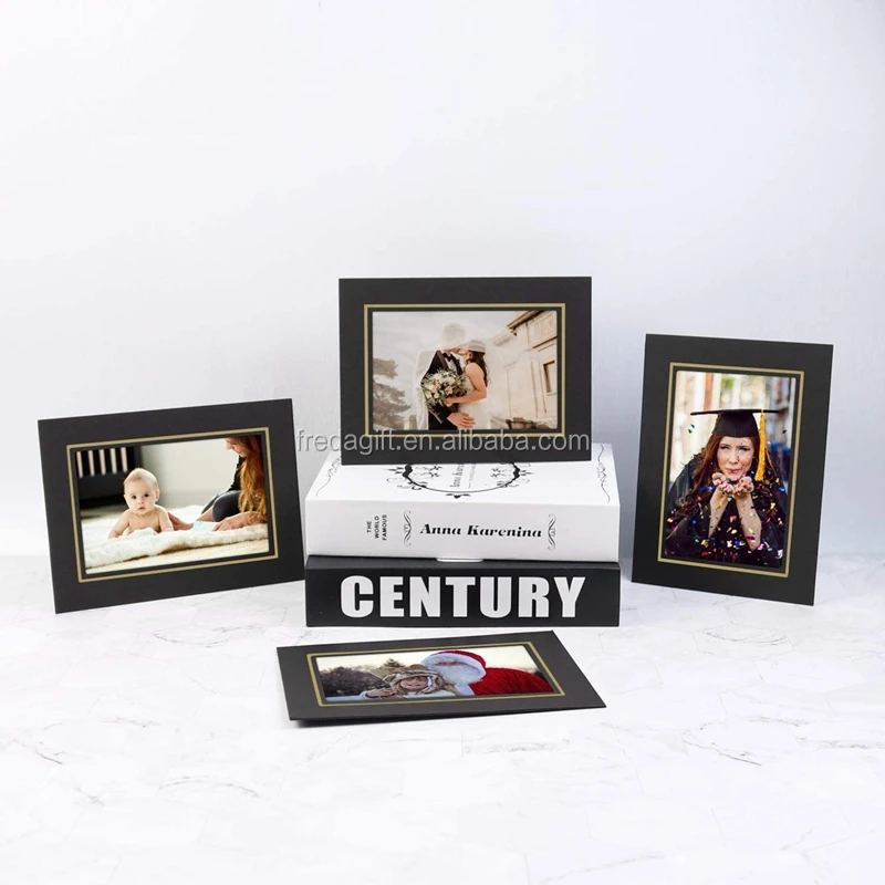 OEM custom design Happy birthday card paper board photo frame 4x6 , 5x7 and 8x10 cardboard picture frames