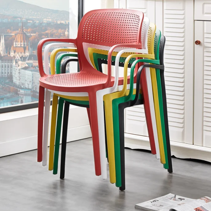 Factory wholesale Colorful stackable plastic dining chairs restaurant hotel chair