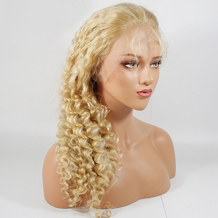 
China lace wig vendors wholesale cheap price good quality Russian blonde 613 human hair lace front wig 