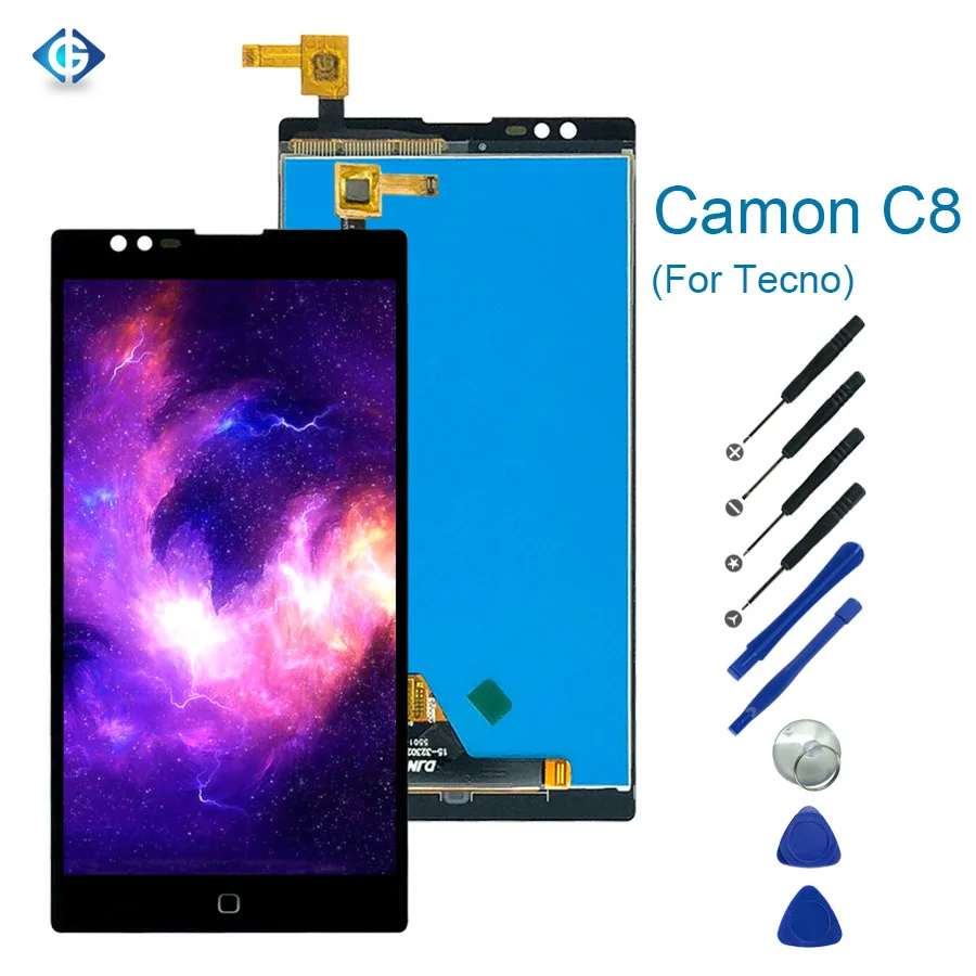Hot Sell Spare Parts for Tecno Camon C8 LCD Display with Touch Digitizer for Tecno C8 LCD