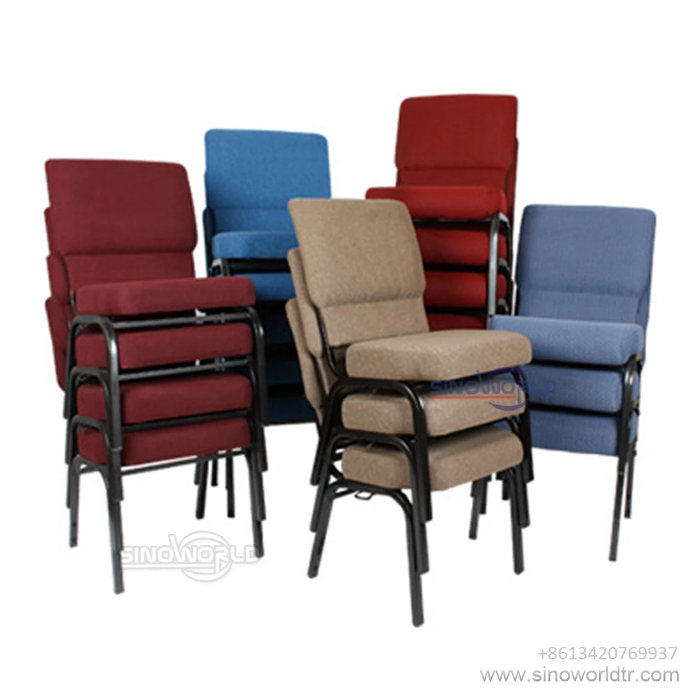 Wholesale Cheap Interlocking Padded Metal Church Chair, Theater Chair, Church Seating For Sale