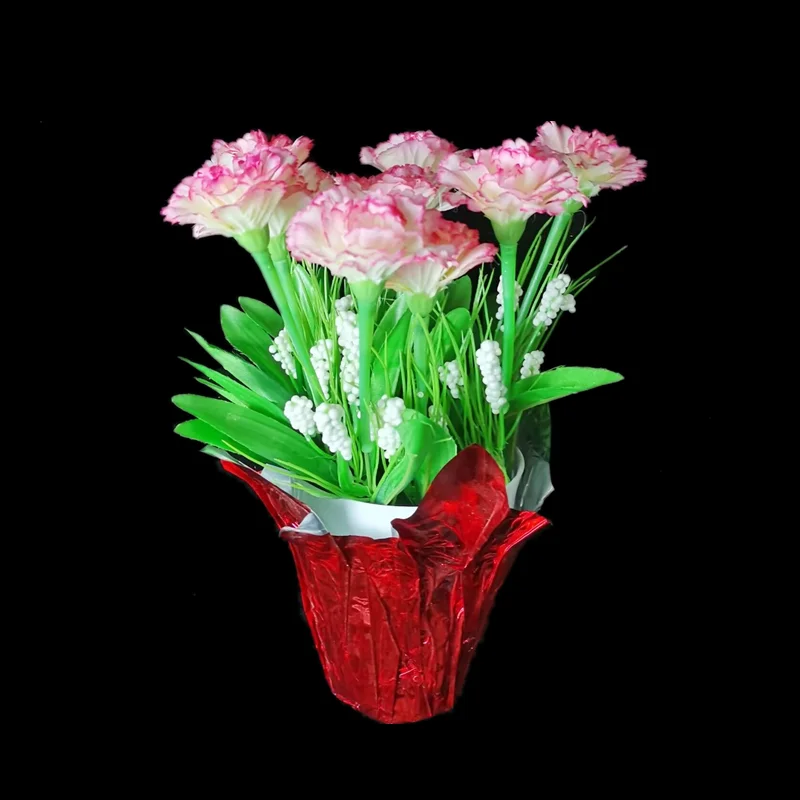 Hot Selling Cheap Custom Wholesale New Style Design Color Plant Pot Cover Plating Aluminium Film Plastic Flowers Pot Cover