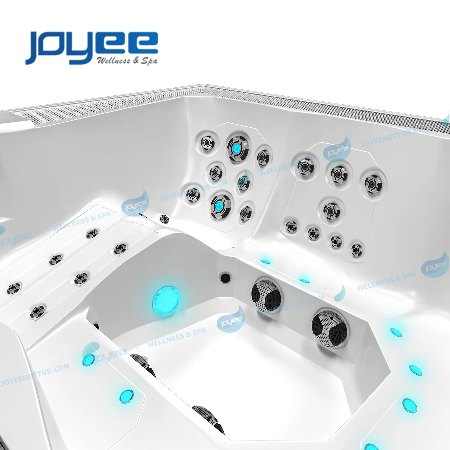 JOYEE Luxury Overflow Massage Hot Tub Spa 7 Seats Outdoor Sexy Relax Combo Massage Spa Pool For Party Family