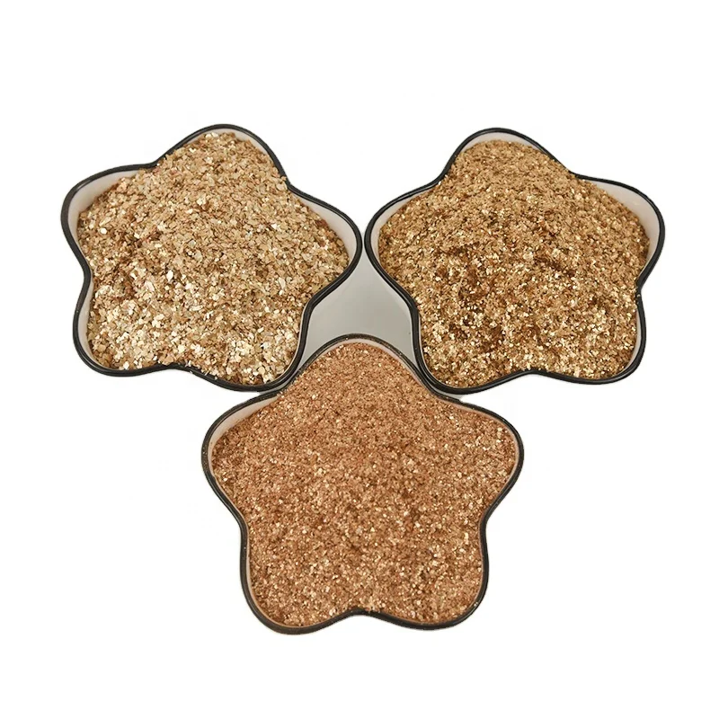 Muscovite Dryed Flakes  Powder Bulk 20mesh 40mesh Manufacturer Price Rock Bag Silver White Mesh Dimensions Decorating rock chip