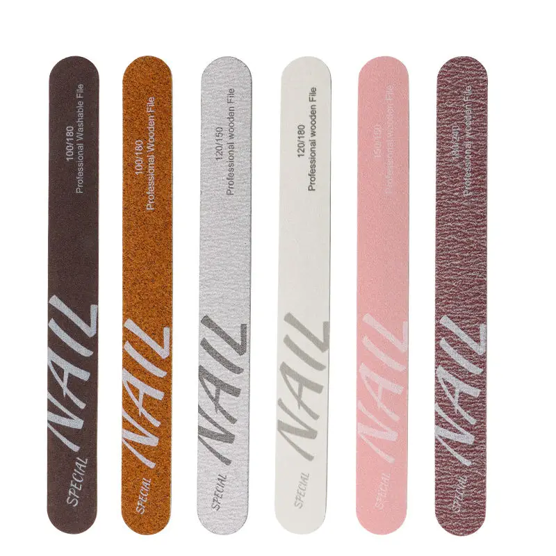 Good Quality Disposable Wooden Nail File Practical Ultra Thin Polishing Strip Nail File