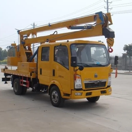 Тележка Sinotruk HOWO 4x2 30 м телескопическая стрела грузовик с воздушной платформой 32 для