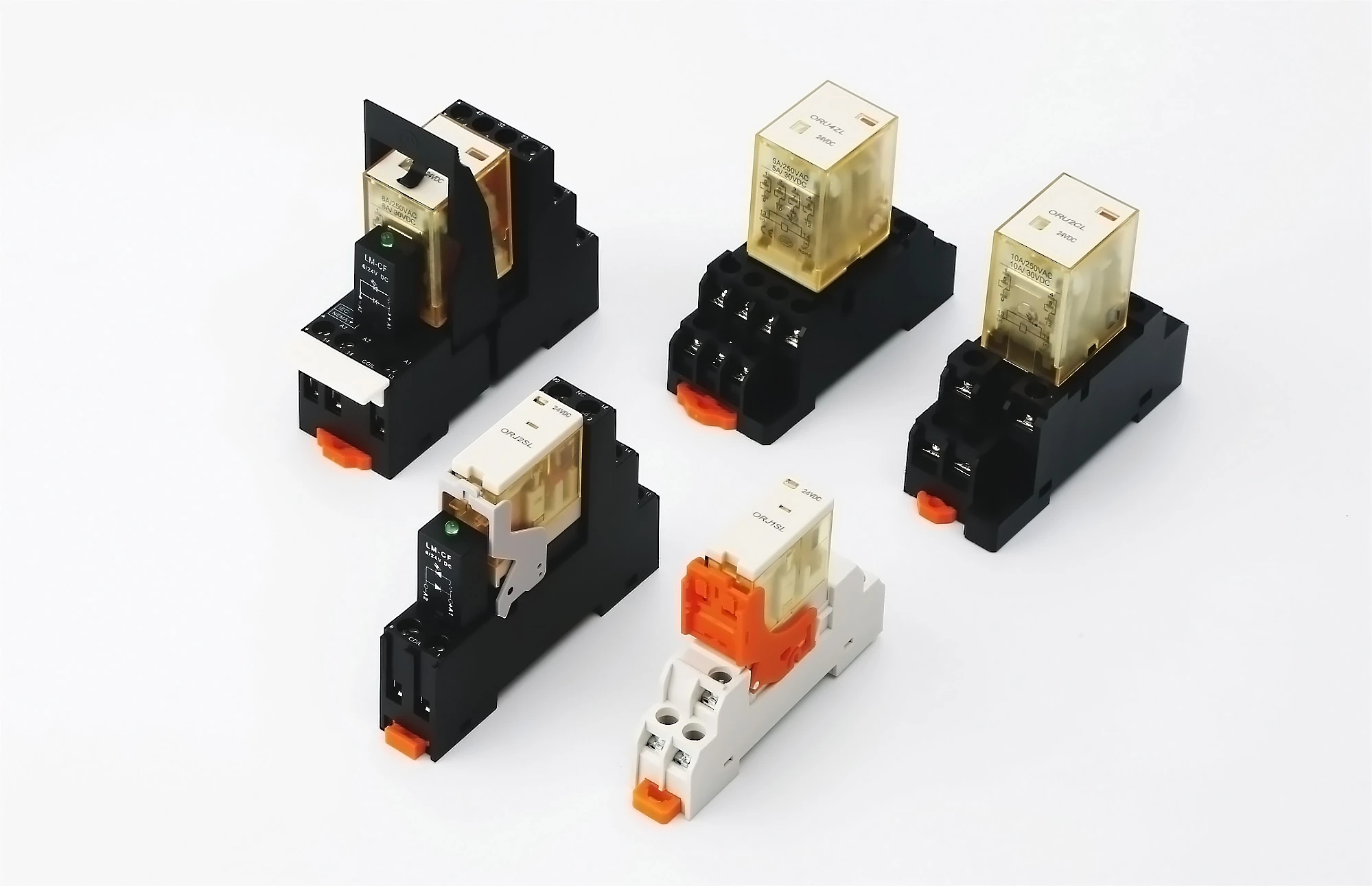 LYAN 8A/250VAC, 30VDC, DPDT, DC6~220V, 8 pins, Electromagnetic Relay, General Purpose Relay, ORU-2F-L/DC+SH2Z-08T