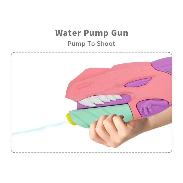 2024 Newly Outdoor Toys Pressure Water Gun 2-colors Mixed Range 8-10M with Capacity 450ML