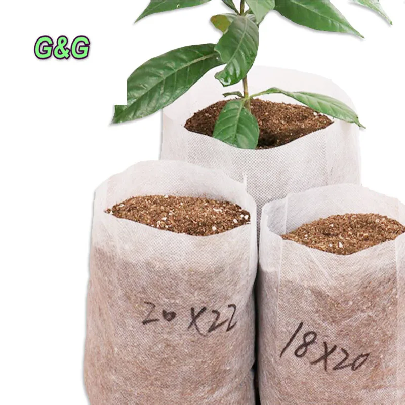 wholesale Environmental and non toxicity Seed Biodegradable Plant Nursery Bags Non Woven Fabric Grow Gardens Pots