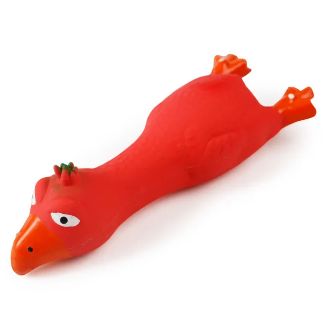 Funny Interactive Pet Dog Chicken Toys Rubber TPR Toys Screaming Squeaky Toy for Puppy Dogs