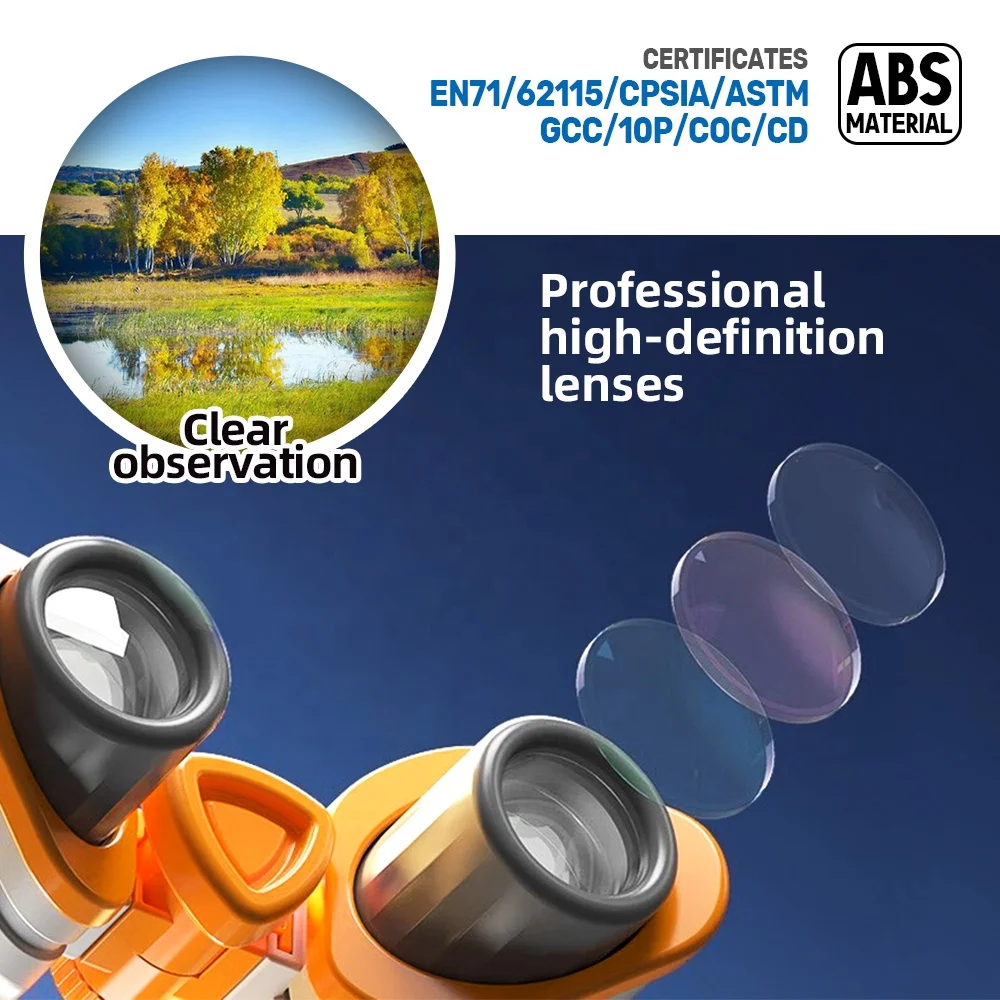 2024  Educational Toys Outdoor Kids Mini Portable Monocular And Binoculars Telescope Toys Pocket Telescope For Children