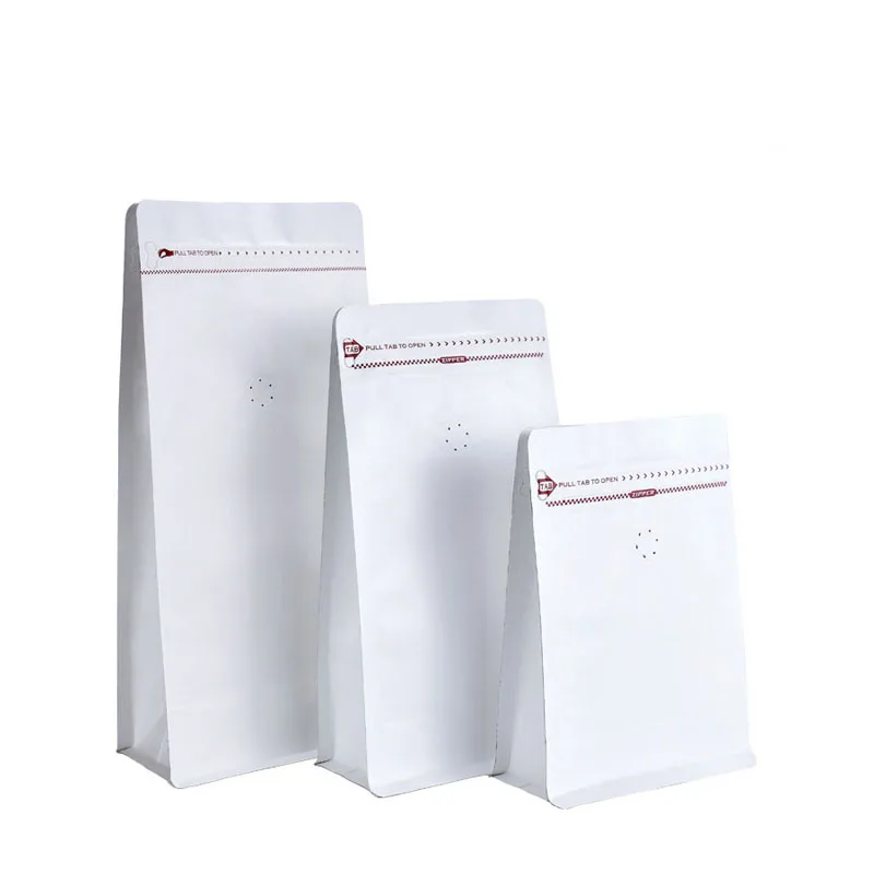 Custom Biodegradable Side Gusset Coffee Stand up Zip Lock Kraft Paper Bags With Valve