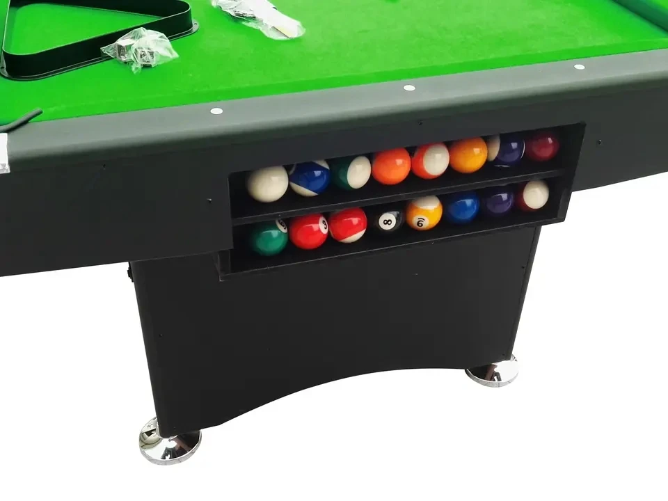 Tenshin Cheap Custom 6FT 7FT 8FT MDF PVC Laminate French Folding Snooker Pool Billiard Table For Sale