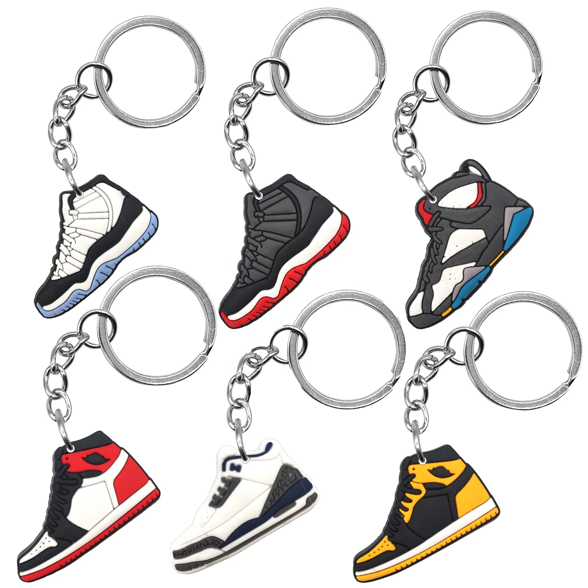 3D PVC Sports keyring key chain ring Football Team pvc rubber keychain for gift&craft