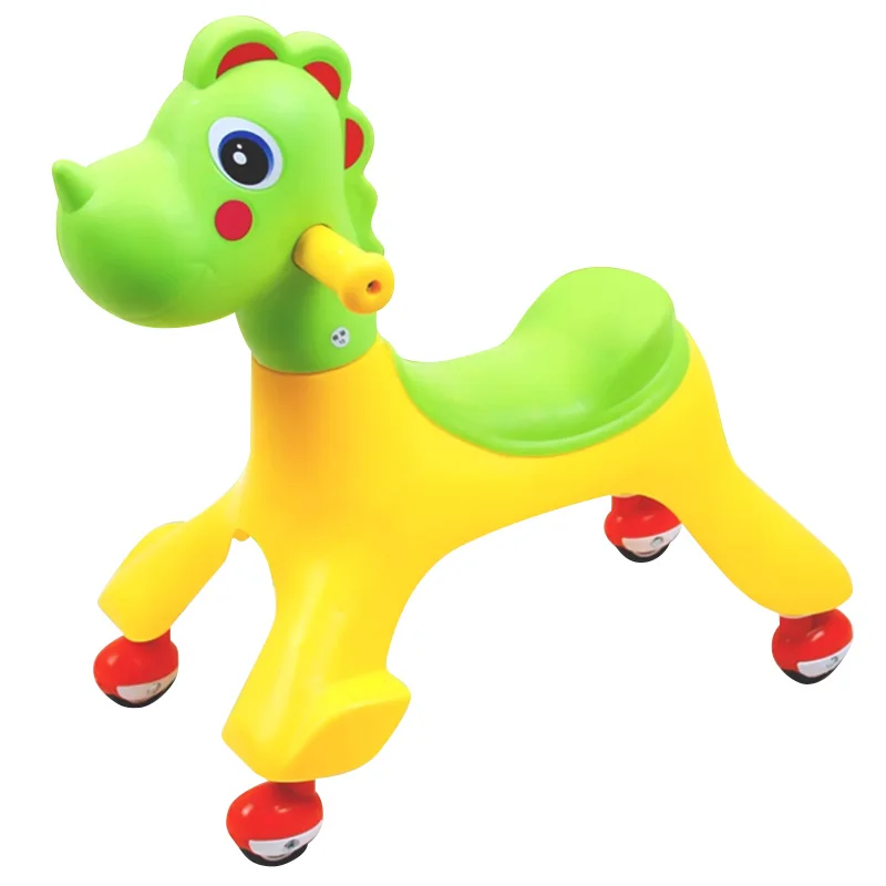 Plastic Toy Baby Sliding Scooter Universal Wheel Silent Baby Riding Scooting Car Children Kids Balance Bike With Music Light