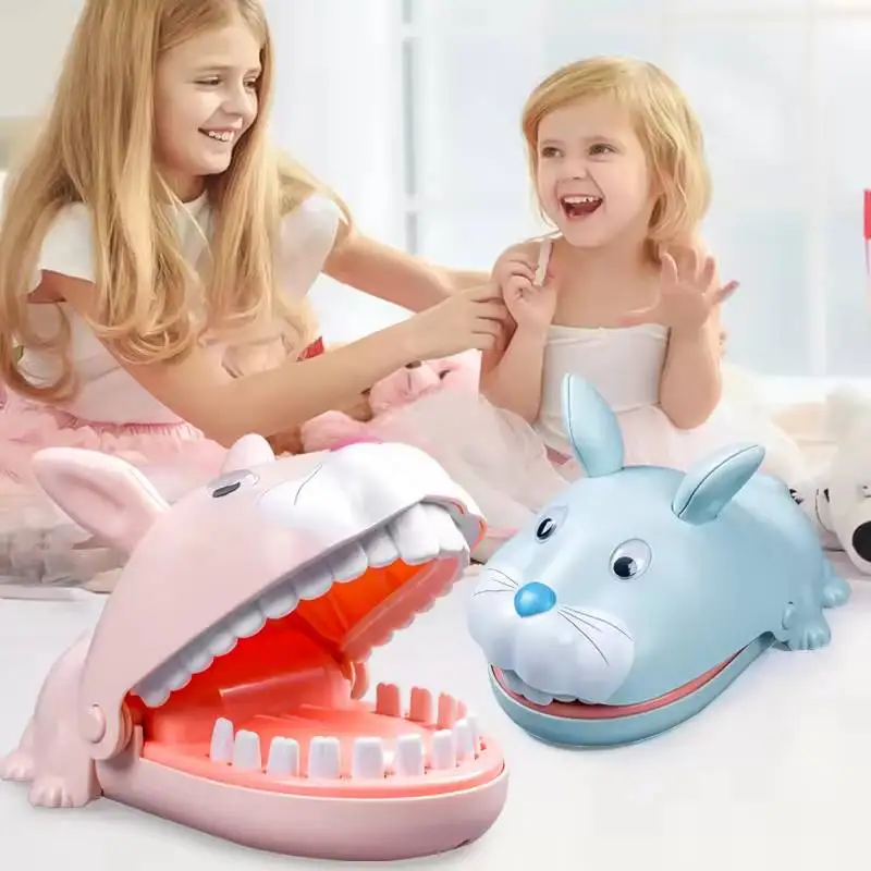 Cartoon design kids educational toys practical joke bite finger toy funny gadgets plastic kids toys dinosaurs