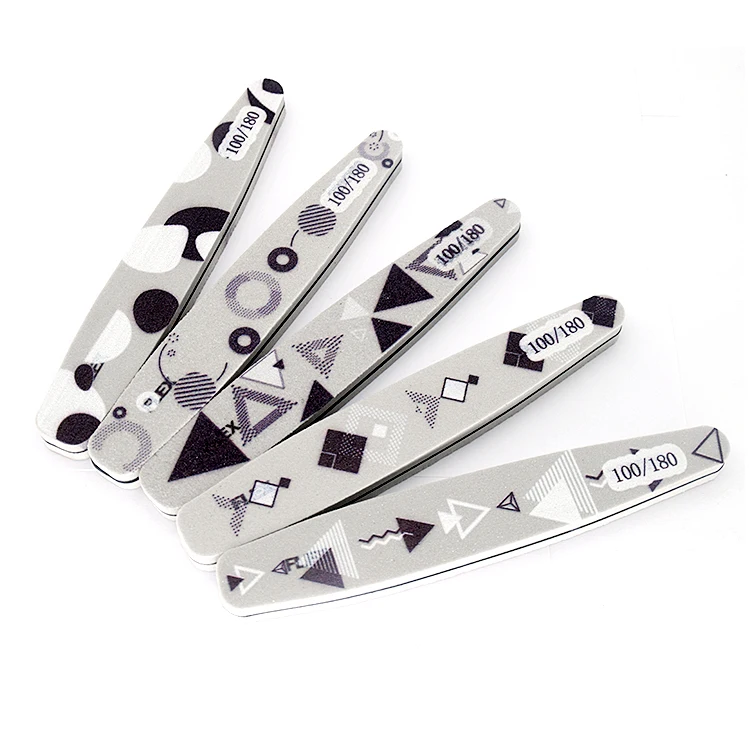 Free samples buffer nail files sponge sanding buffer and nail file 100/180 custom logo flower printed nail buffer and files