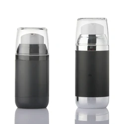 Hot Selling acrylic empty 35ml 45ml cosmetic black airless bottle BB sunshine Cream bottle with pump useful lotion