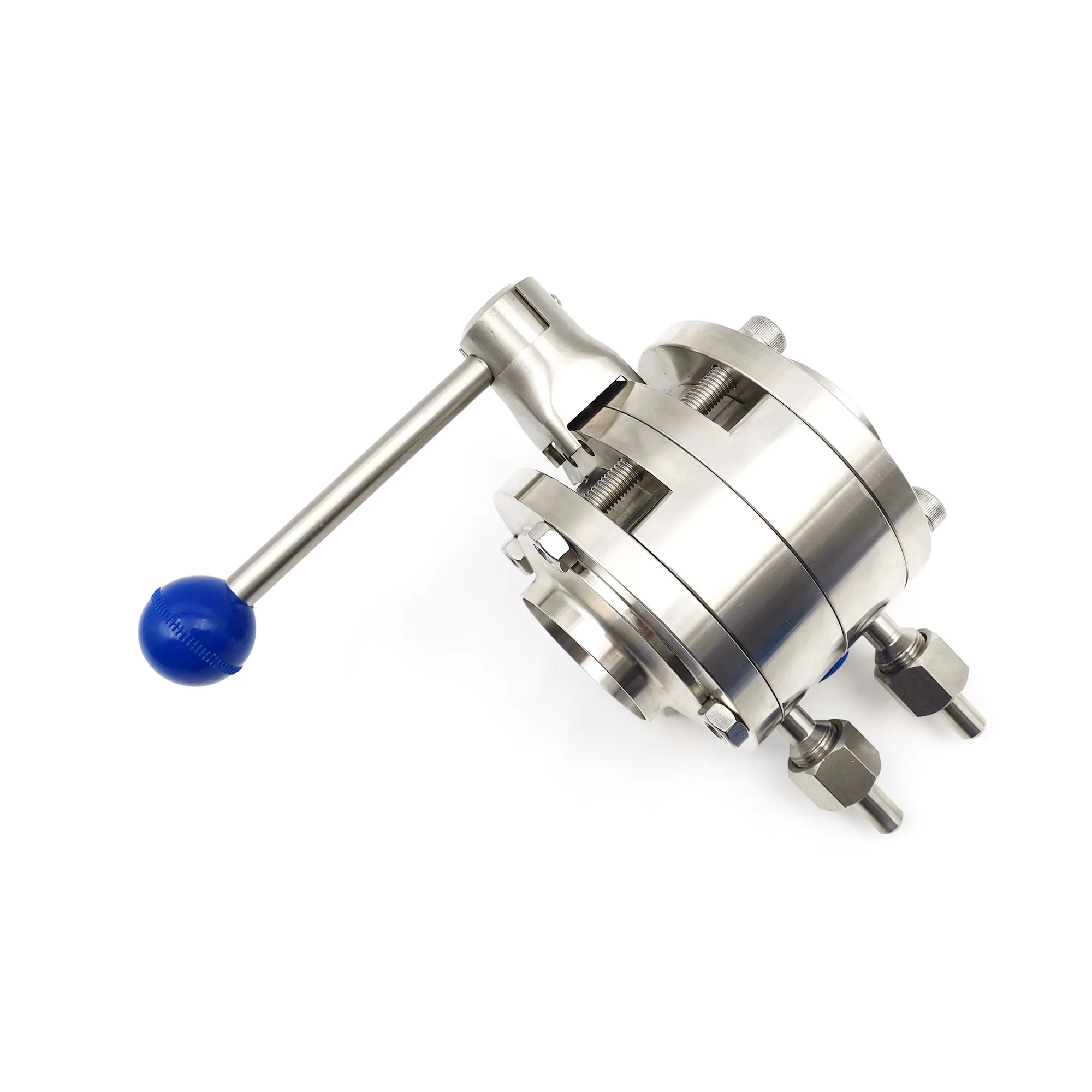 Sanitary Stainless Steel DN65 DN200 Weld Leakage Proof Butterfly Valve