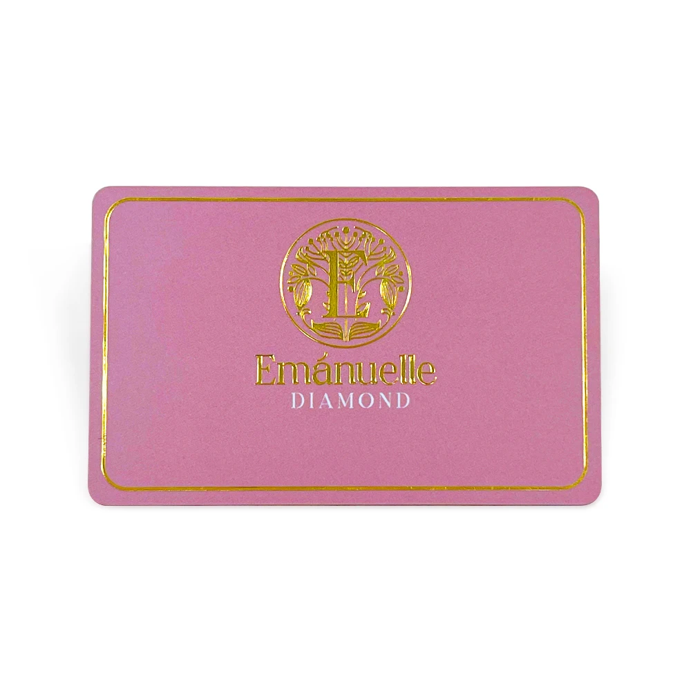 Customized printing high quality Gold Foil Hot Stamping Business Card PVC gift cards