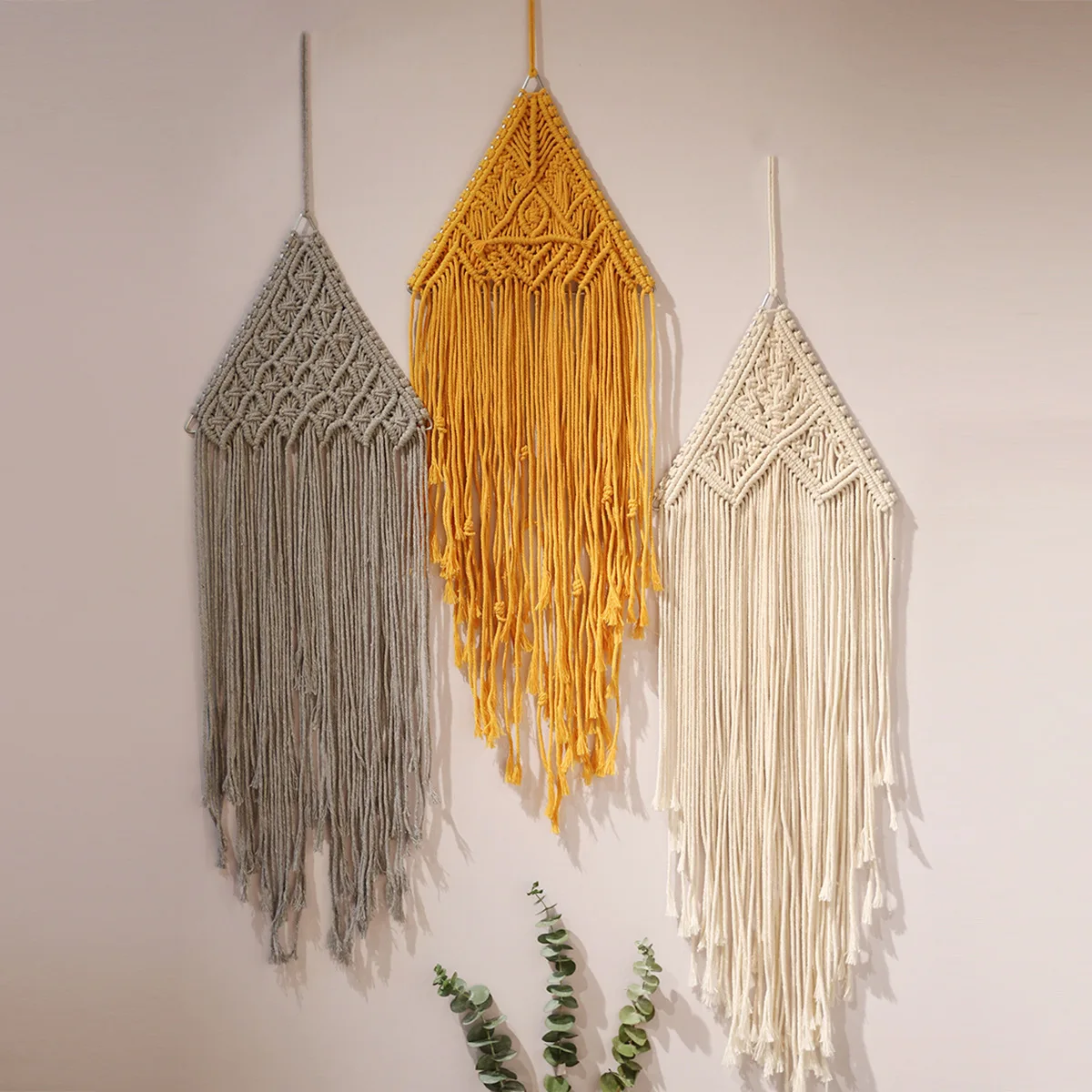 Baby Room Triangle Frame Bohemian Macrame Wall Hanging Handmade Home Decor Dream Catcher