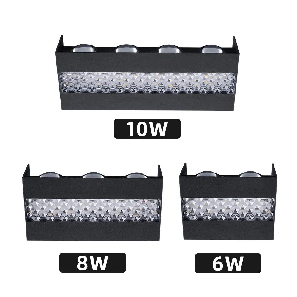 Outdoor LED Wall Lamp Waterproof IP65 AC85-265V 10W/8W/6W  Up and Down Lighting LED Wall Light Modern Ambiance for Home Office