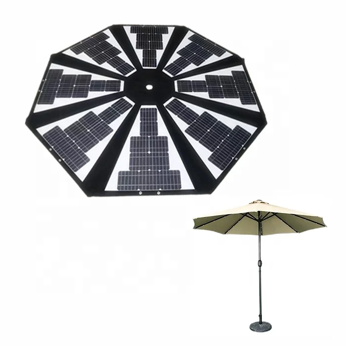 Waterproof multi function foldable panel pv solar panel price solar beach charger umbrella for outdoor use