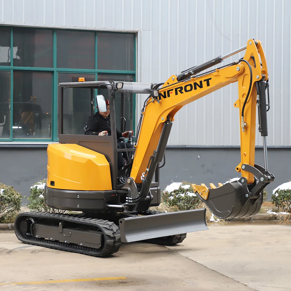 Infront Factory pice micro crawler  mini excavator 4 Ton rubber pad track mini excavator digger in mexico