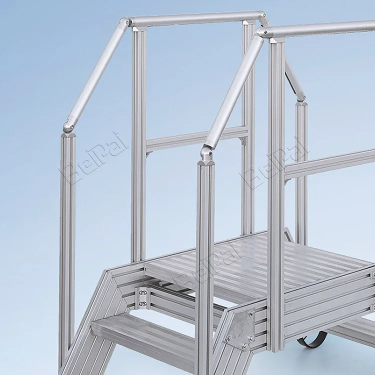 Toshine high quality aerial working platform scissor lift work platform aluminium work platform and T Slot Strut Stair