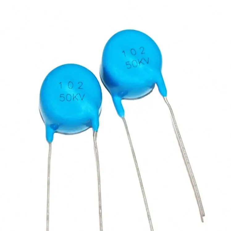 High voltage ceramic capacitors 50KV 102K 1000PF Lead type ceramic capacitors Y1 Y2 Y5T Y5U Y5V