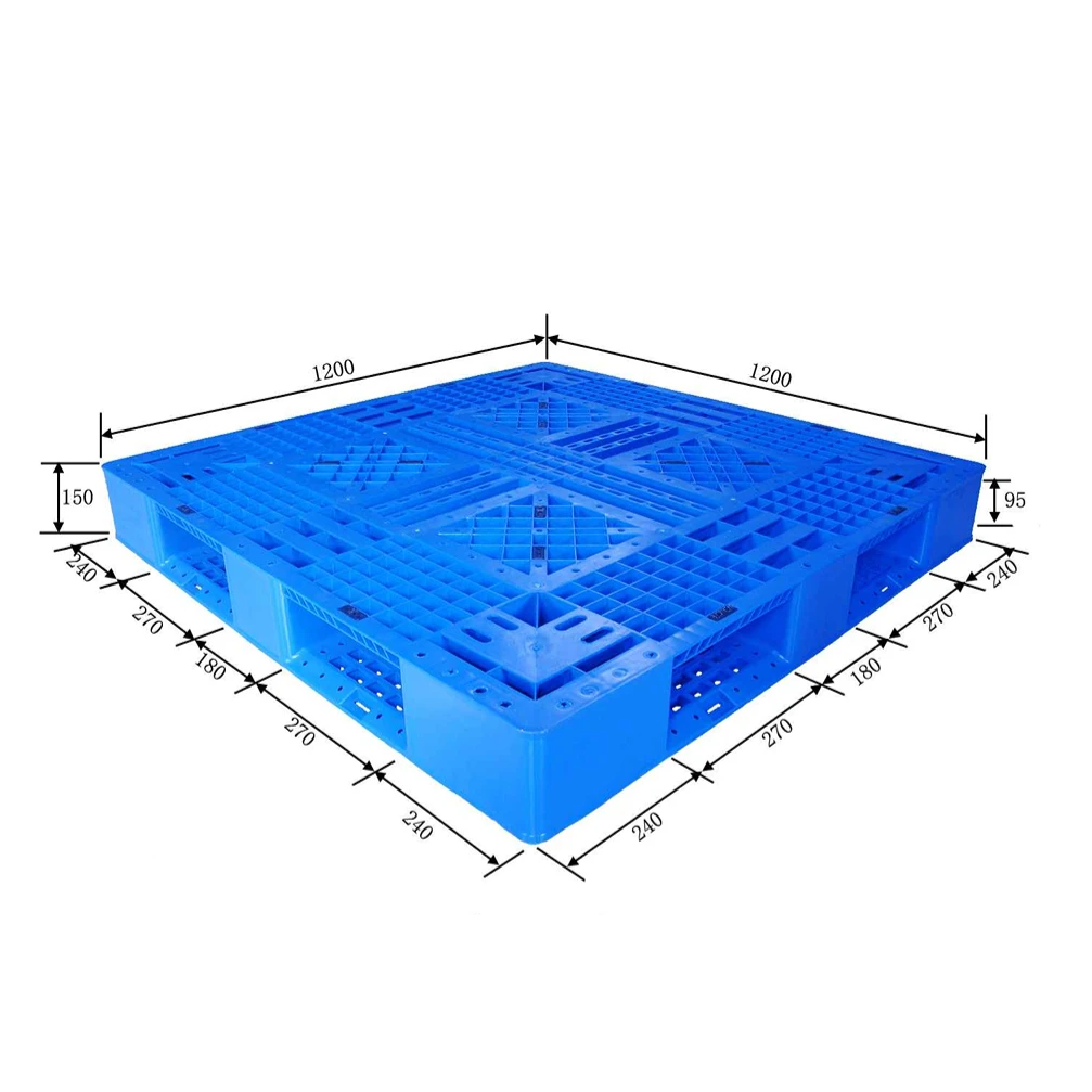 1200*1200*150mm 4 Way Enter Plastic Pallet Static 5 Ton Dynamic 1.5 Ton
