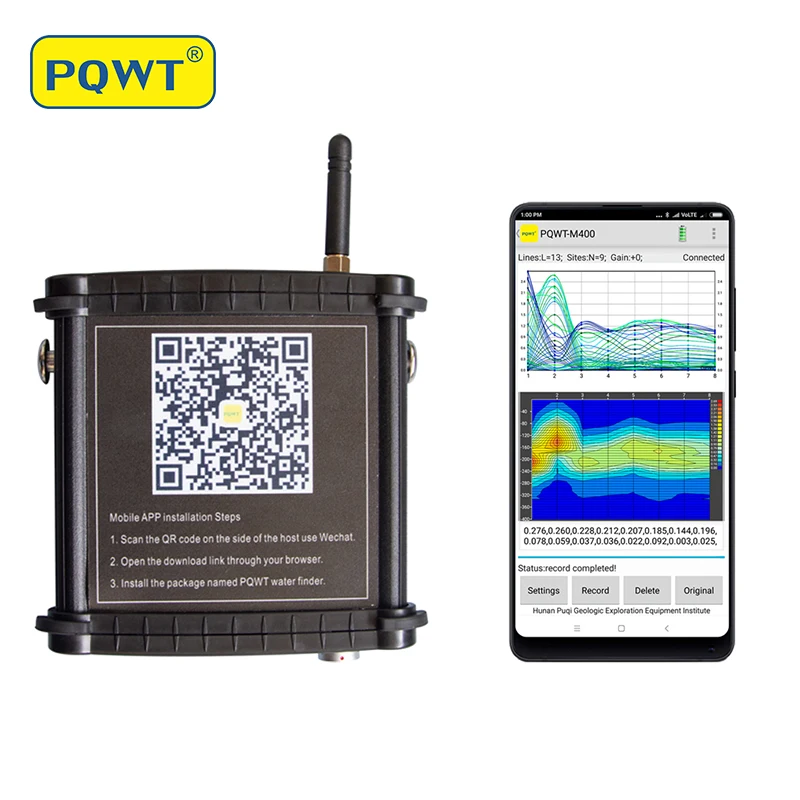 PQWT-M100 Underground Borehole Water Mobile Phone Water Detector Groundwater Finder 100m