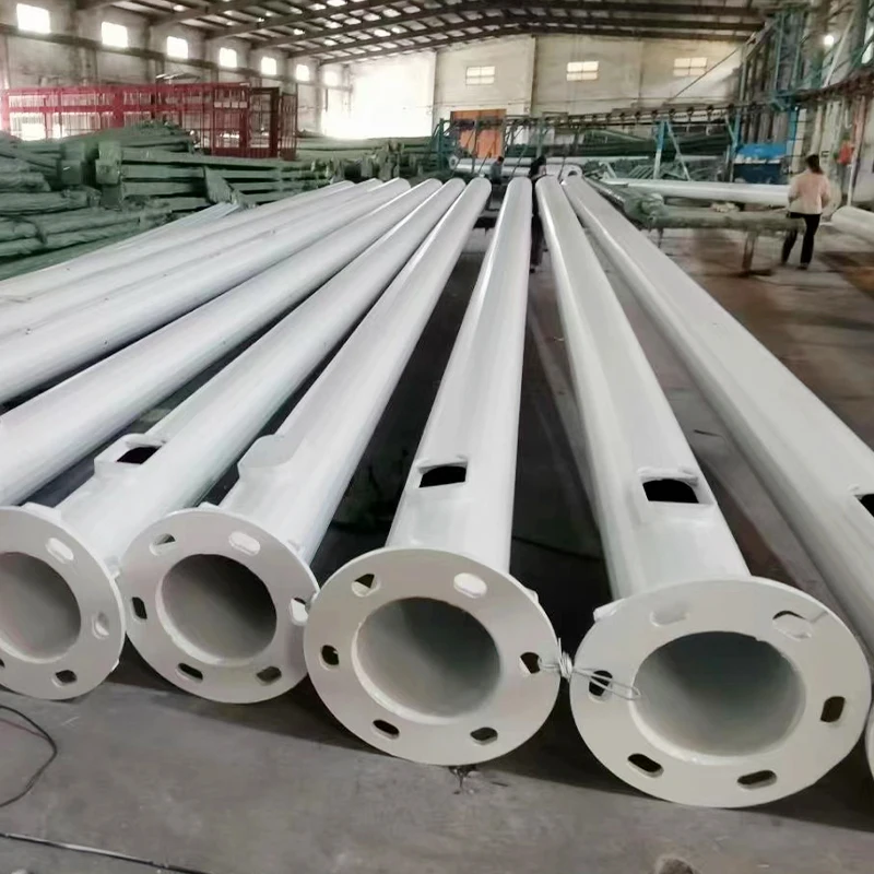 6m 9m 12m 20ft 25ft 30ft galvanized octagonal street light poles