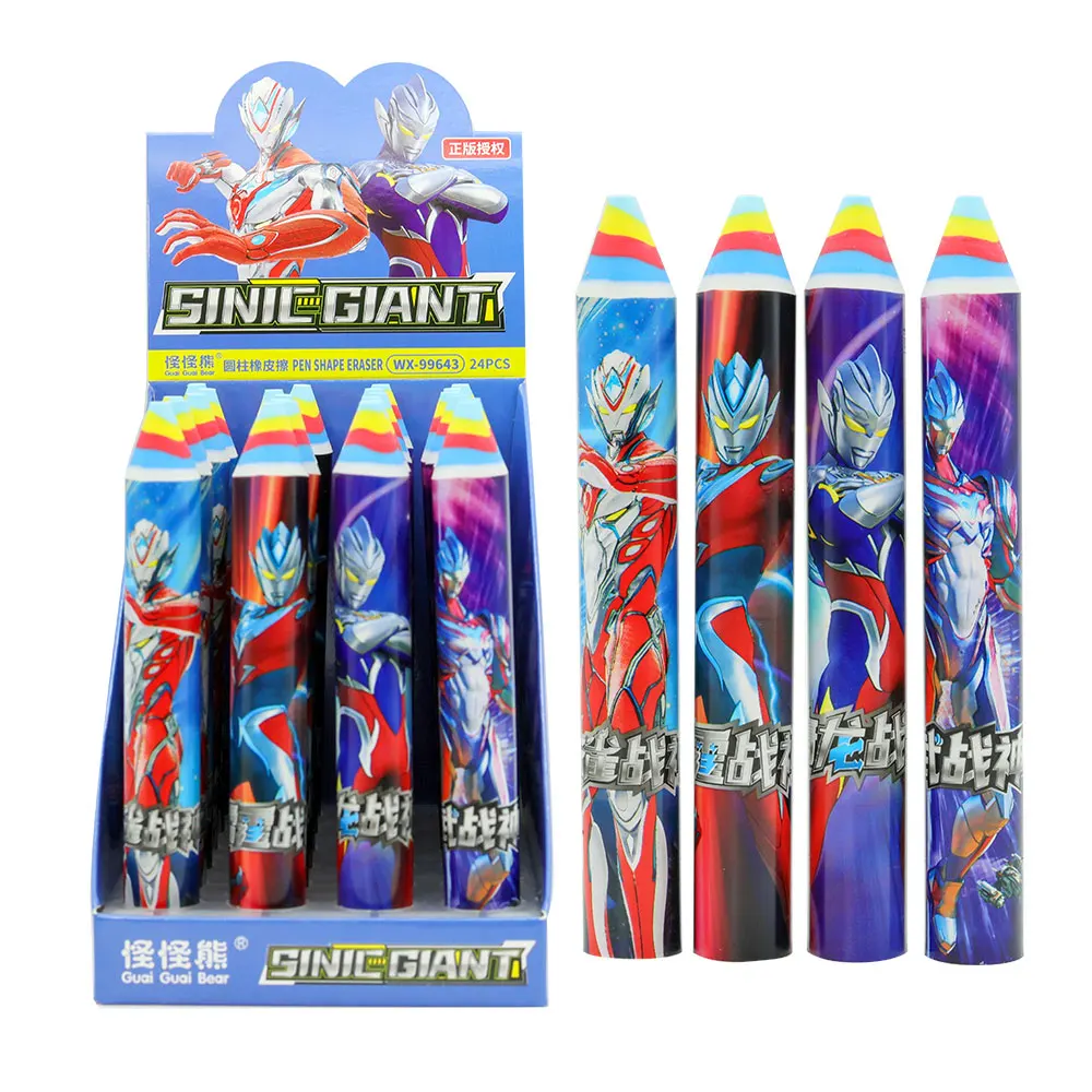 Sinic Giant r pen shape eraser Anime Cartoon Hero Stationery Children Special Student School Supplies colored factory wholesale