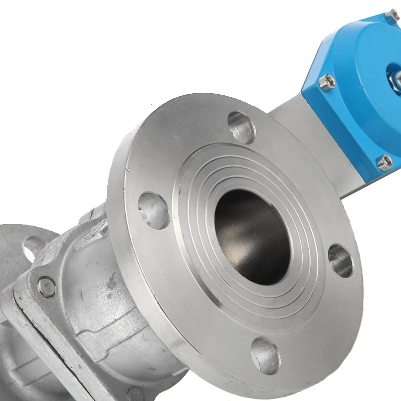 stainless steel pneumatic actuator flange ball valve