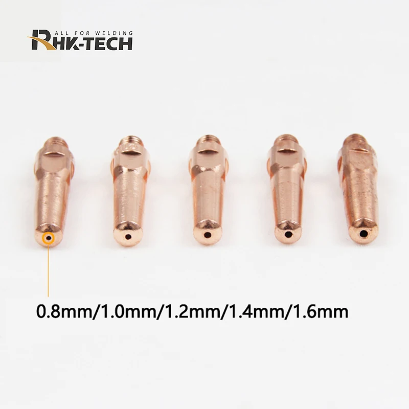 RHK TECH Wholesale MIG Welding Torch Consumables M6x45mm CuCrZr Welding Contact Tips for 200A 350A 500A MIG Torch