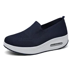 Mesh Rocker Sole Shoes Health Shoes Slip On Outdoor Athletic Sport Shoes