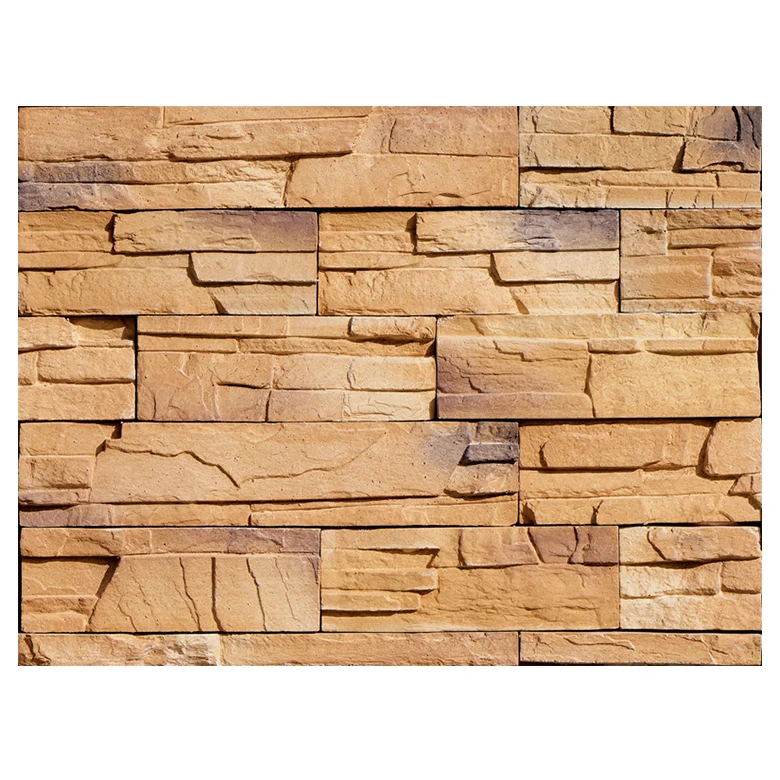 Natural slate stone veneer looking stacked artificial concrete stone panel eco friendly faux stone