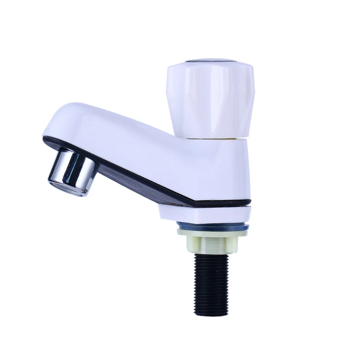 Wash Sink Tap PVC Plastic Single Cold Fast Open Basin Water Tap Bathroom Faucet