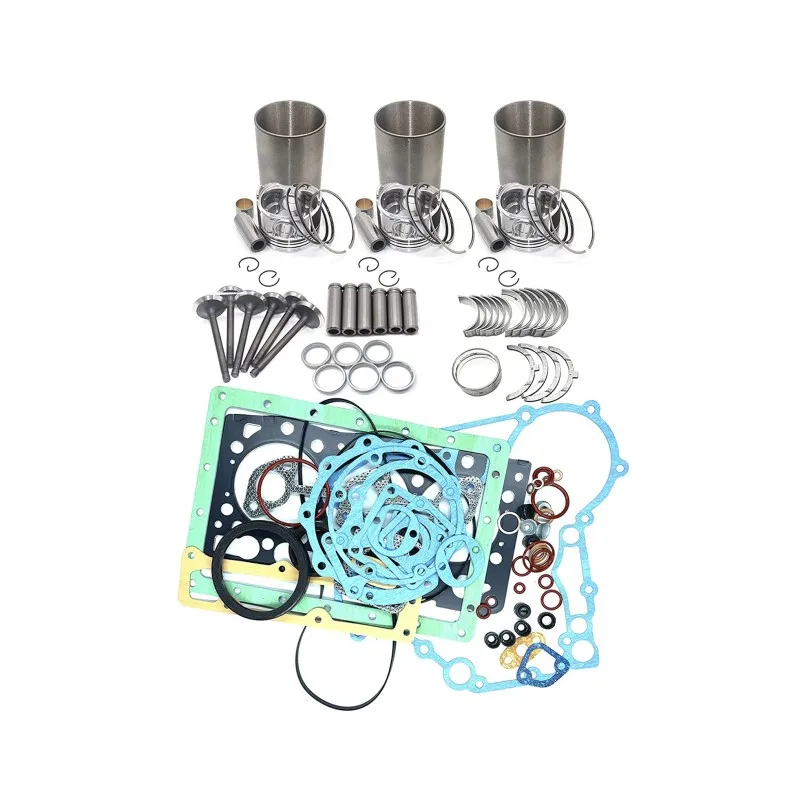 Overhaul Rebuild Kit for Kubota D1305 Engine R1-261 Tractor Gasket Cylinder Liners Piston Rings Valves Main Con Rod Bearing