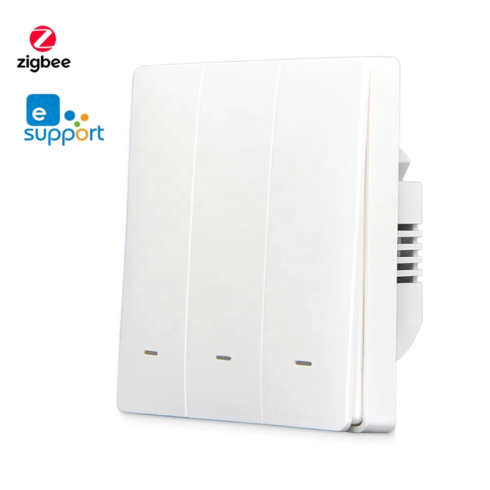 3-600W/Gang with Neutral without Neutral 1/2/3 Gang Work with Tuya Smart Life eWelink Zigbee3.0 Smart Push Button Switch