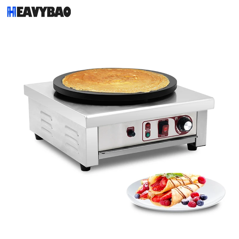 Heavybao Commercial Restaurant Equipment Crepe Machine Electric Industrial Pancake Crepe Maker For Catering Equipment