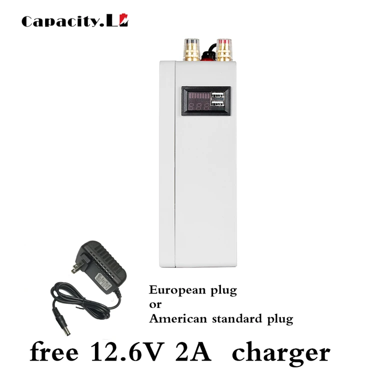 Литиевый аккумулятор емкостью 12 В 20 Ач 2usb 18650 перезаряжаемый внешний 10 аккумуляторы 21700 с bms и