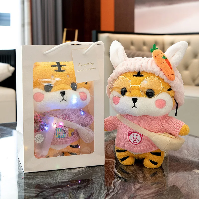 2022 Year of the Tiger Mascot Tiger Doll Plush Toy Small New Year Gift Ragdoll Cute Girl