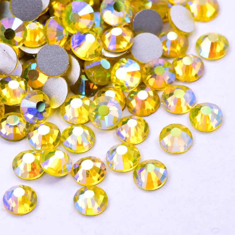
Special Color Air Gold Line Rose Glass Non Hotfix Rhinestones Crystal Strass for Clothing Dance Dress 