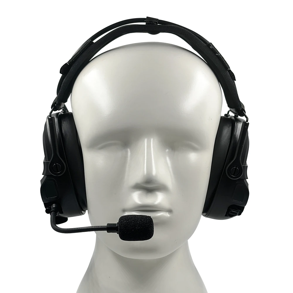Ear Protection AMP Communication Headset Noise Cancelling Intercom Earmuffs Hearing Protectors With Two Wearing Options