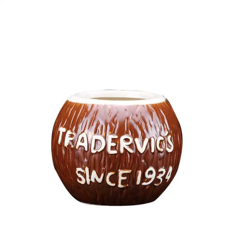Personalised Party Cocktail Hawaii tiki mug Beer Cup Creative Coconut Ceramic Tiki Mug